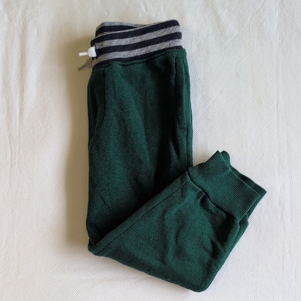 old navy forest green comfy joggers sweatpants with drawstring 2T toddler boys